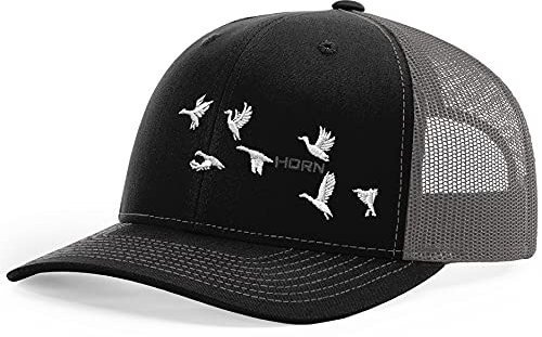 HORN GEAR Trucker Hat - Duck Hat Edition, Schwarz/Charcoal, Einheitsgröße
