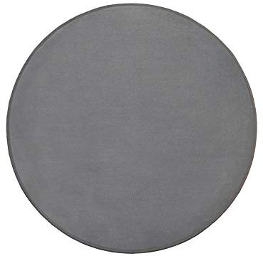 Primaflor Kinderteppich Einfarbig - SITZKREIS - Grau - Rund 133 cm - Velour-Kurzflor-Teppich für Kinderzimmer, Kindergärten und Schulen - Hochwertiger Spielteppich