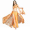 Royal Smea Bauchtanz-Kostüm für Damen, Bauchtanz-Kostüm für Bauchtanz, Rock, Bauchtanz-BH und Gürtel, Bauchtanz-Outfit - Orange - Groß