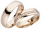 JC Trauringe Silber 925 Paarpreis Eheringe Rotgold Plattiert I Verlobungsringe breit 6,0 mm I Partnerringe mit Gravur in edler Schatulle I 2 Hochzeitsringe Herrenring & Damenring mit Steinen I LC120-P