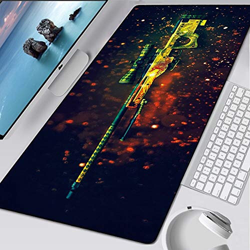 BILIVAN CSGO Mauspad Counter-Strike Navi Große Gamingmatte Hyper Beast für CS GO XXL Pad Grande AWP für CSGO Gamer Mousepad PC Muismat (900 x 400 x 3 mm, 12)