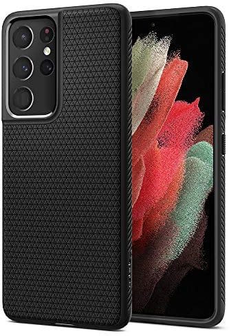 Spigen Funda Liquid Air Compatible con Samsung Galaxy S21 Ultra 5G - Negro Mate
