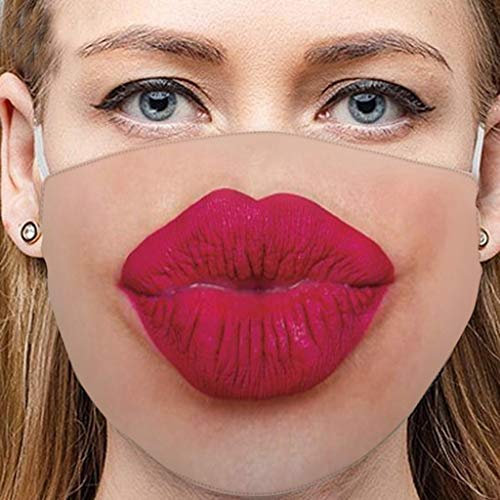 AmyGline Lustige Mundschutz Bandanas mit 3D Motiv Waschbar Mund-Nasen-Schutz Wiederverwendbare Staubdicht Atmungsaktiv Multifunktionstuch Halstuch