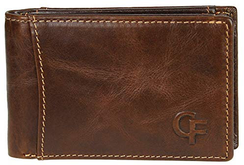 CF CATTERFELD Herren Mini-Geldbörse Echt-Leder mit RFID-Schutz