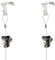 White Moulding Hooks for Picture Hanging with Perlon Clear Cable Cord & Zipper Hooks Traditional Dado Rail Hook for Hanging Picture Frame Art Work Frame Cable Wire Rope Kit Pack of 4.