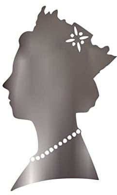 Queen Platinum Jubilee Profile Iron on Screen Print Crown Transfers for Fabrics