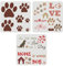 FINGERINSPIRE 3 Pcs Hund Pfote drucken Schablonen 30x30cm Trail of Paw Prints Schablone Love Dog Templates Wiederverwendbare Schablone für Malerei auf Holz Wand Home Decor