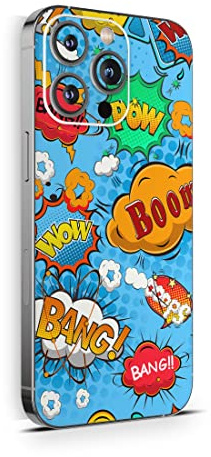 Skins4u Schutzfolie Skin Cover Skins Design Folie Kratzerschutz kompatibel mit iPhone 12 Pro Comics blau