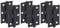 HANDLEZONE® Door Hinges 3 Pairs 76mm / 3 inch Ball Bearing, with Screws - Black Matt