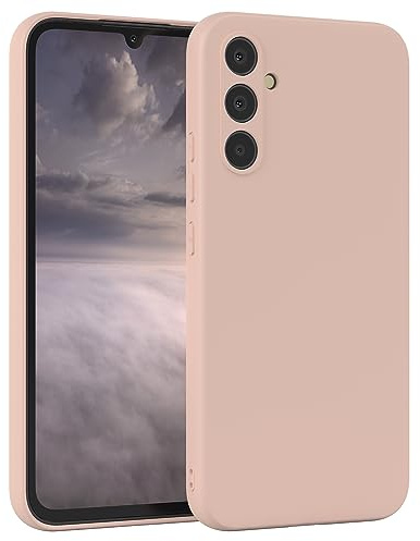 EAZY CASE - Silikonhülle für Samsung Galaxy A34 Hülle Silikon Case Altrosa weich stoßfeste Handyhülle Galaxy A34 Schutzhülle mit Kameraschutz Dünn Premium Schutz Cover TPU Phone Bumper in Pastell Rosa
