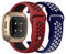 LXURY 2 Stück Silikon Armbänder für Fitbit Versa 4/Versa 3/Sense/Sense 2 Armband Einstellbar Weiches Atmungsaktiv Sport Ersatzarmband Kompatibel mit Fitbit Versa 4/3/Sense/Sense 2 Uhrenarmband (3)