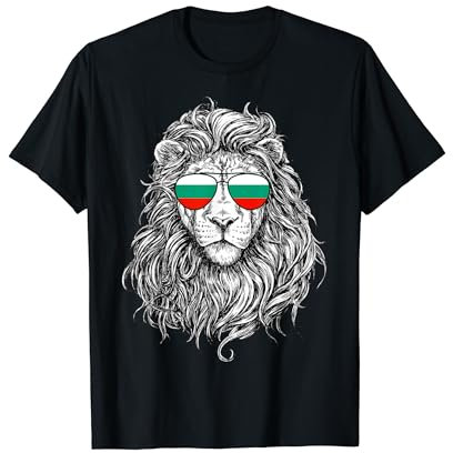 Bulgarien Flagge Löwe Sonnenbrille Bulgarien Geschenke Liebe Bulgarien T-Shirt