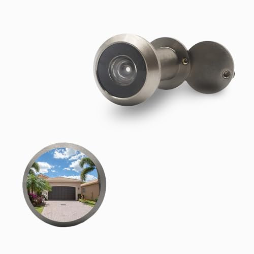 Peep Holes Heavy Duty, Solid Brass Door Viewer for Home Office(Silver)