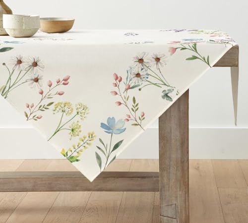 Artoid Mode Blumen Pflanzen Löwenzahn Waschbare Frühling Tischwäsche, Sommer Küche Tisch Dekoration Drinnen Urlaub Party Dekor 100x100 cm