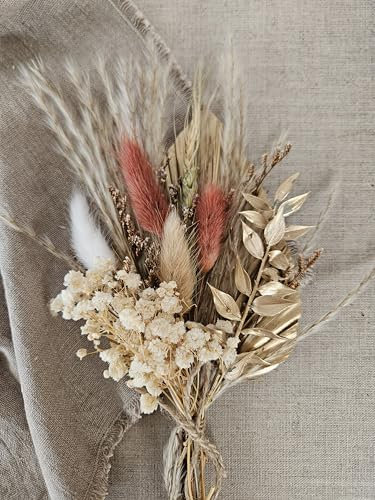 Dried Flower Cake Topper Spear Palm Bouquet (Neutral)