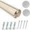 TENDEEVOLUTION Aluminium-Endprofil für Fallarm-Markise mit 42 mm Durchmesser anpassbar. Ersatzteile für Markisen, Markisenstange für den Außenbereich (1 Meter, Elfenbein)