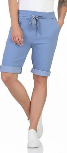 simaranda Damen Bermuda Kurze Hose Shorts für den Strand Sweatpants Sommerhose 8130