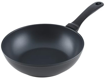 Kuhn Rikon Resist Star Sarten Wok Antiadherente de Aluminio, Apta para Vitrocerámicas Inducción, Negro, 28 cm