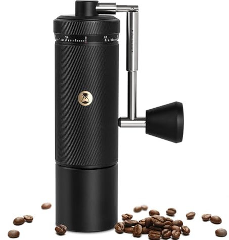 Manual Coffee Grinder S3 TIMEMORE, External Adjustment, Folding Handle, Upgrade Integrated All-Metal Body, Espresso Moka Pour Over French Coffee, Black