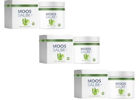 Moossalbe Plus | Mooscreme gegen Falten | Altersflecken Creme, Gesichtscreme | Soforteffekt Moos Salbe fürs Gesicht & gegen Falten | Antifaltencreme, Moossalbe Gesicht Falten Testsieger (3pc)