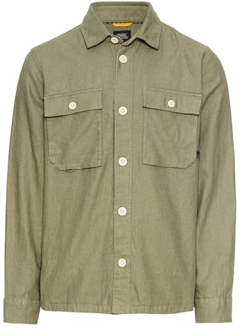 camel active Herren Overshirt aus Leinen-Baumwoll-Mix