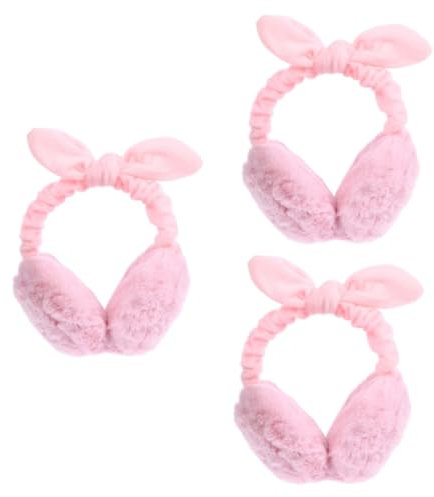 SOIMISS 3pezzi Earmuffs Pile Pieghevoli Con Fiocco Copri Orecchie Adorabili Per Inverno Caldi e Confortevoli Per Moda e Comfort