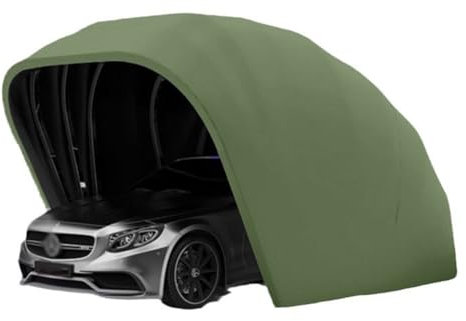 yjnhxns Carport per impieghi gravosi, Riparo per Garage Auto, tettoia per Auto Pieghevole e Retrattile in Acciaio Inox, per Auto, L 5,5*W 2,5*H 2,3 m(Green)