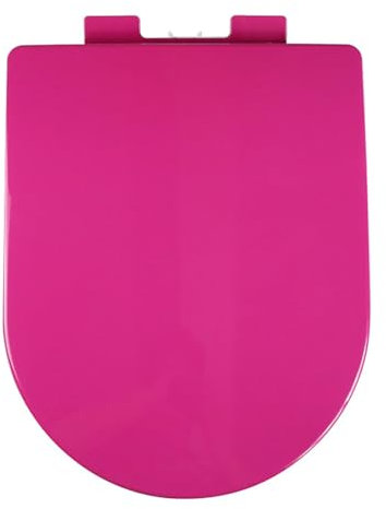 Sedile WC Colorato A Forma di U, Sedile WC Silenzioso Senza Sbattere con Coperchio WC A Chiusura Lenta, Facile da Montare E Pulire, Sedile WC in PP Resistente,Rose