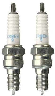 2 bougies NGK CR8EH-9 pour Honda FJS 600 Silverwing/ABS millésimes 2001, 2002, 2003, 2004, 2005, 2006, 2007, 2008, 2009, 2010