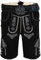 Spirit of Bavaria Trachten Lederhose Herren Kurz mit Gürtel - Kurze Trachtenhose - bayerische Trachtenlederhose - Oktoberfest Tracht Hose Schwarz 507 Gr. 56