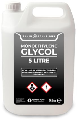 Fluid Science Monoethylene Glycol | 5 Litre - 5.5kg | Anti-Freeze Additive - Coolant and Heat Transfer Agent | 99.5% Pure MEG