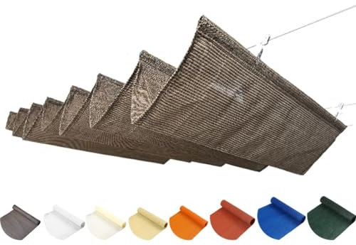 Voile d'ombrage rétractable avec kit de montage pour pergola, véranda, protection UV et imperméable.