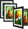 Tinkeps Kinderbilderrahmen A4, 3er-Set, Schwarze Holzrahmen mit bruchsicherer Acrylglasplatte, ideal zur Präsentation von Kunstwerken und Kinderfotos