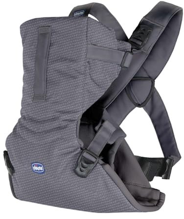 Chicco Easyfit Marsupio Neonati Ergonomico per Bebè e Bambini dalla Nascita a 9 Kg, Porta Bebè Semplice e Intuitivo da Indossare, Fronte Mamma e Fronte Strada, Supporto per Testa e Collo, Grigio