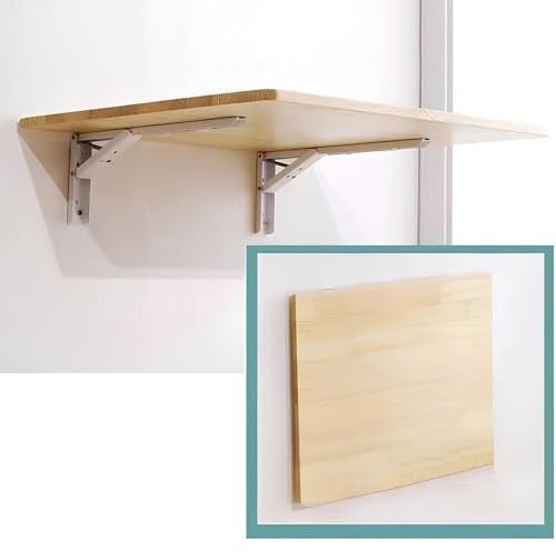 GUOGLZ 40X20cm Wandklapptisch, Klapptisch, Wand Wandtisch Klappbar,Kleiner, Platzsparender, Klappbarer Klappschreibtisch Aus Massivem Holz(30 * 30cm)