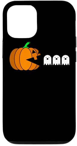 Funny Halloween Pumpkin Eating Ghost, Gamer Men Women Kids Case for iPhone 12/12 Pro