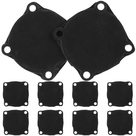 10Pcs Rubber Compressor Pressure Switch Gaskets, Black Sealing Pads | Cylinder Head Valve Plates, Air Pump Repair Kits, Long-Term Sealing Performance, Versatile Compatibility