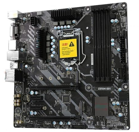 Placa Madre Fit For MSI Z370M S01 LGA 1151 con Placa Base de Escritorio Intel Z370 DDR4 64 GB, 2 x PCI-E 3.0 x16 M., procesadores Core i7, DVI, HDMI, USB .1, ATX