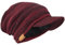 Herren Dick Knit Newsboy Cap Visier Mütze Hut Fleece Gefüttert Strickmützen B319 (Rotwein/Schwarz)