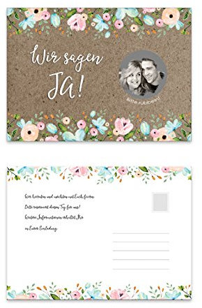 25 Save the Date Karten zum Rubbeln