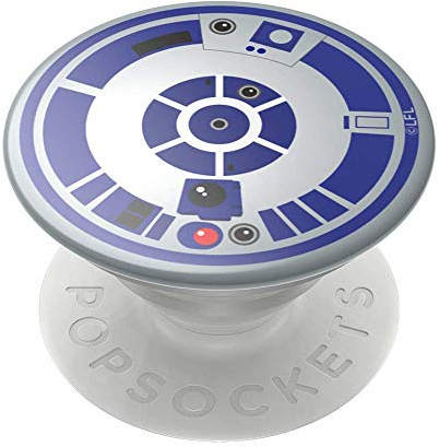 PopSockets PopGrip - Ausziehbarer Sockel und Griff für Smartphones und Tablets mit einem Austauschbarem Top - R2-D2 Icon