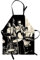 ABAKUHAUS Jazz Musik Kochschürze, Band mit Instrumenten, Unisex-Küchenlätzchen mit verstellbarem Hals für Kochen Gartenarbeit, 67 cm x 80cm, Koksgraue Champagne