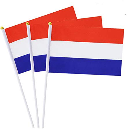 Niederlande Flagge Holland Niederländische kleine Stockflaggen, Dekoration, 12 Stück