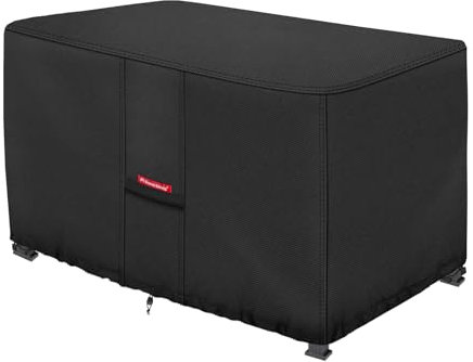 Porch Shield Housse de protection pour brasero de patio – Imperméable 600D – Housse de protection rectangulaire pour table de brasero – 111,8 x 66 cm – Noir