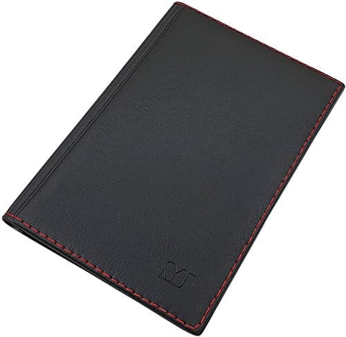 Große Elegante Ausweismappe 18 Fächer MJ-Design-Germany Made in EU (Design 2 / Schwarz)