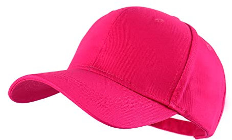 LANGZHEN Casquette de Baseball 100% Coton Hommes Classique Ajustable Corner Cap pour Les Femmes (structuré Rose)