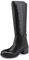 QUEEN HELENA Stivali di Pelle con Tacco Zip Laterale Semplici Invernali Donna L46 Nero 36