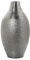 DRW Vase mit hohem Boden aus Keramik in Silber, 25 x 50 cm