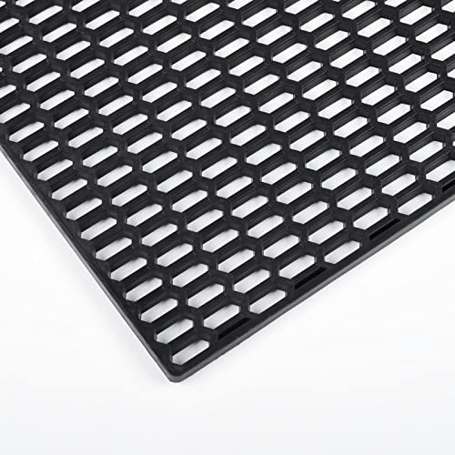 AggAuto Rejilla universal para rejilla de coche, 119,38 x 40,64 cm, plástico ABS, color negro, orificio de panal, 7 x 15 mm, rejilla hexagonal