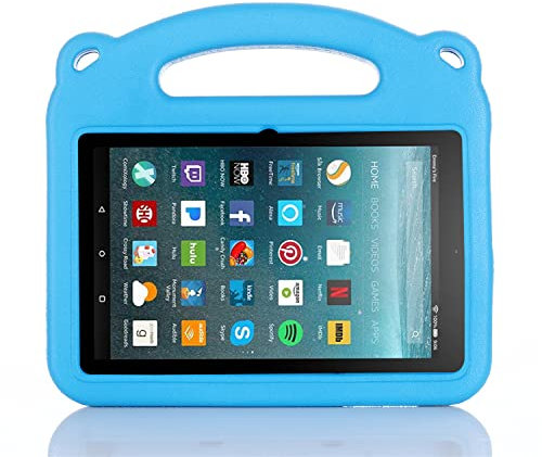 Funda Infantil para Amazon Fire 7 2022 (7 12ª Gen), Cubierta Protectora Ligera Resistente a los Golpes EVA Niños Cover con Soporte de Manija para Amazon Fire 7 2022 (7 12ª Gen)